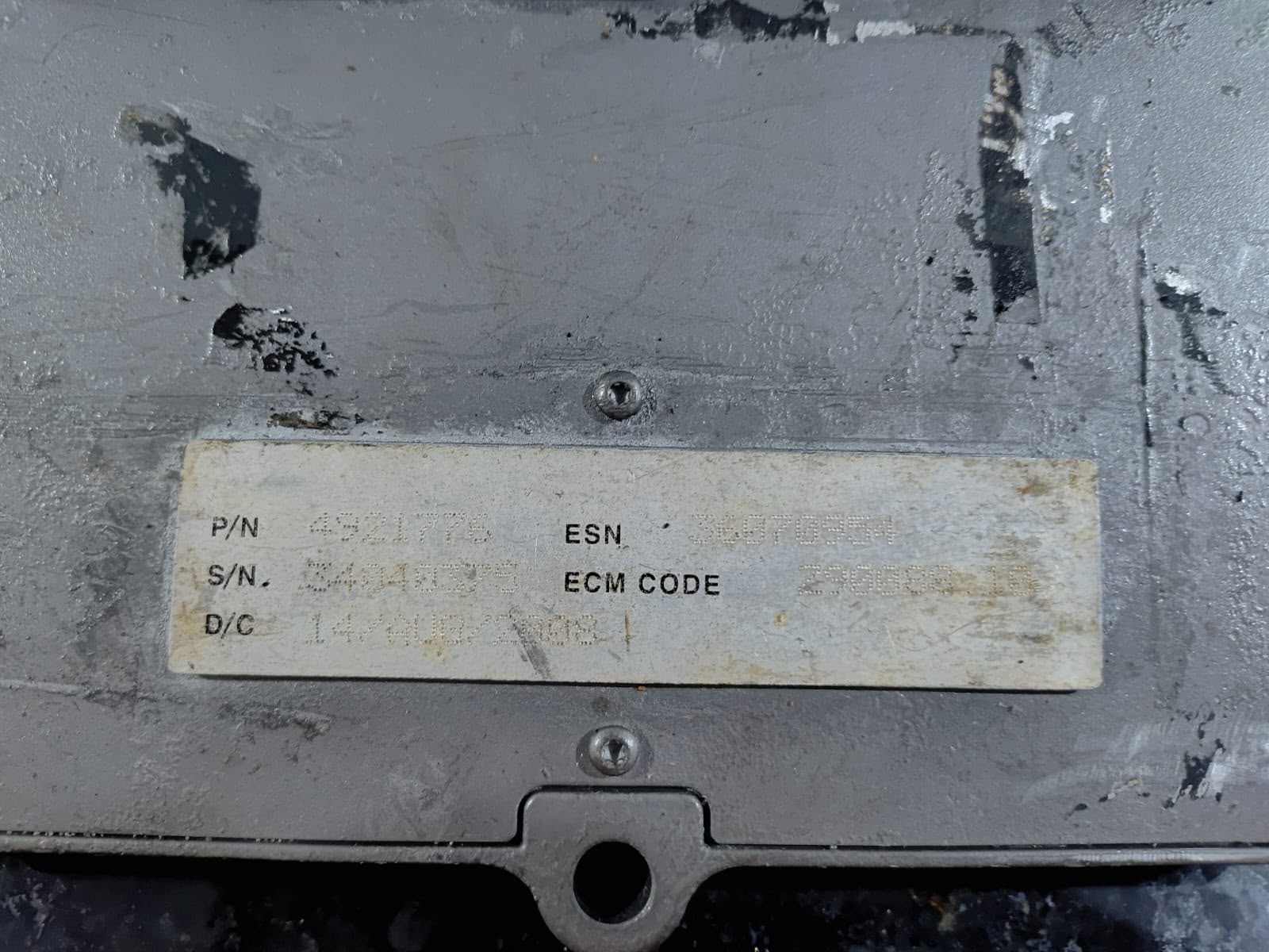 Módulo eletrônico ECU para motor diesel Cummins, códigos 1541759R05 e 4921776
