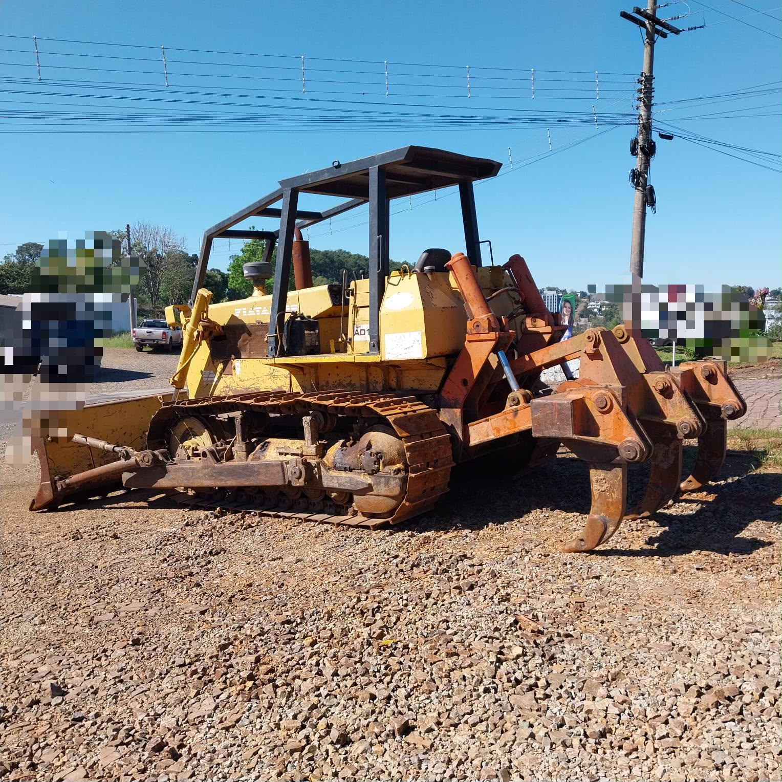 Fiatallis 14CS, vista traseira com escarificador